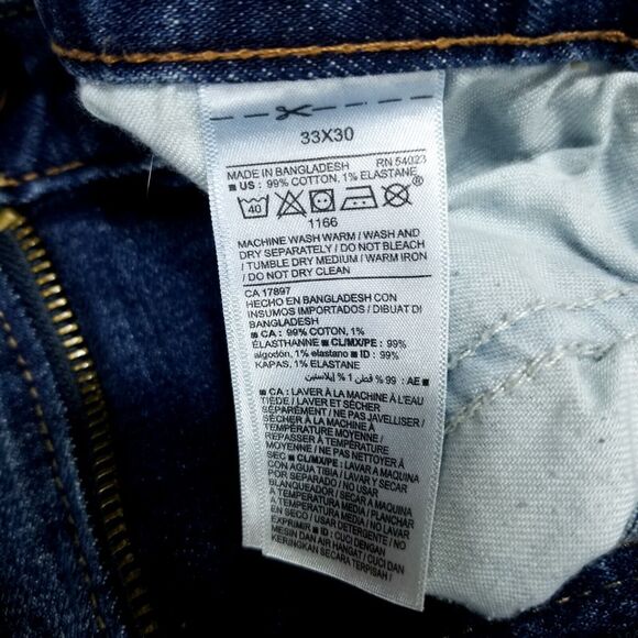 Old Navy Jeans Mens 33×30 Blue Skinny Built In Flex Dark Wash Denim - Picture 10 of 11